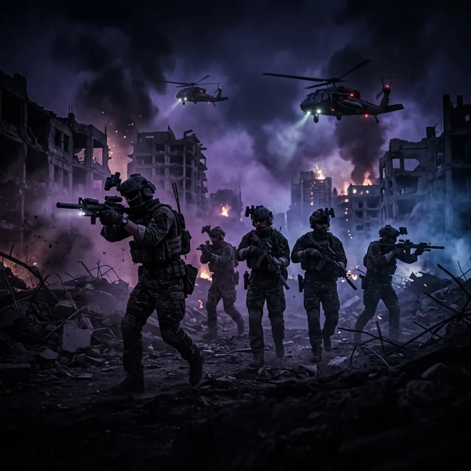 Delta Force tactical battlefield scene